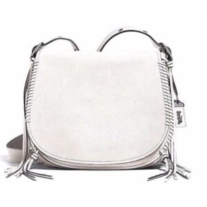 Coach 1941 Whiplash Saddle Bag Chalk Pebble Leather Crossbody NWT